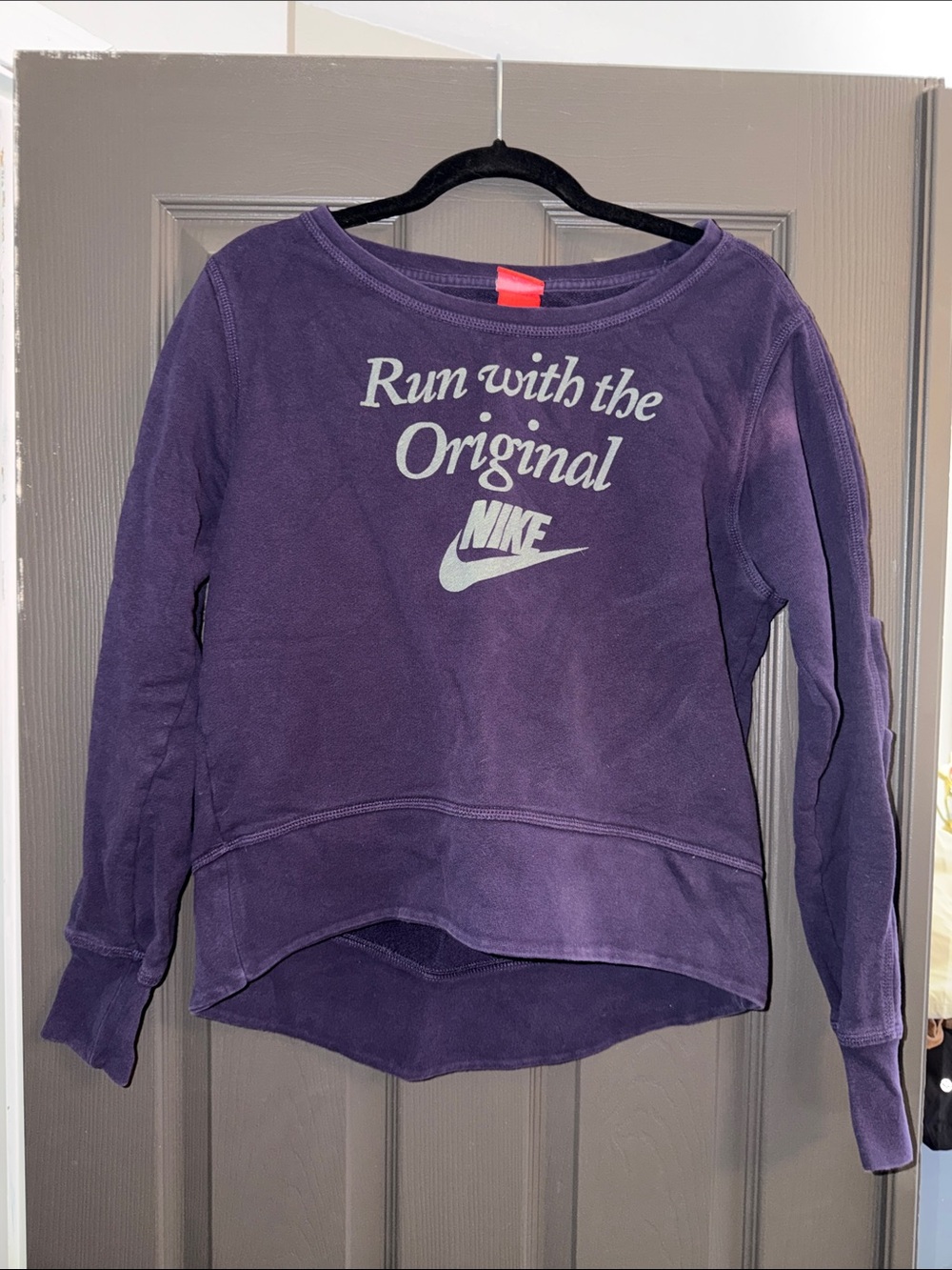 Nike Purple Crewneck Sweatshirt with White Logo